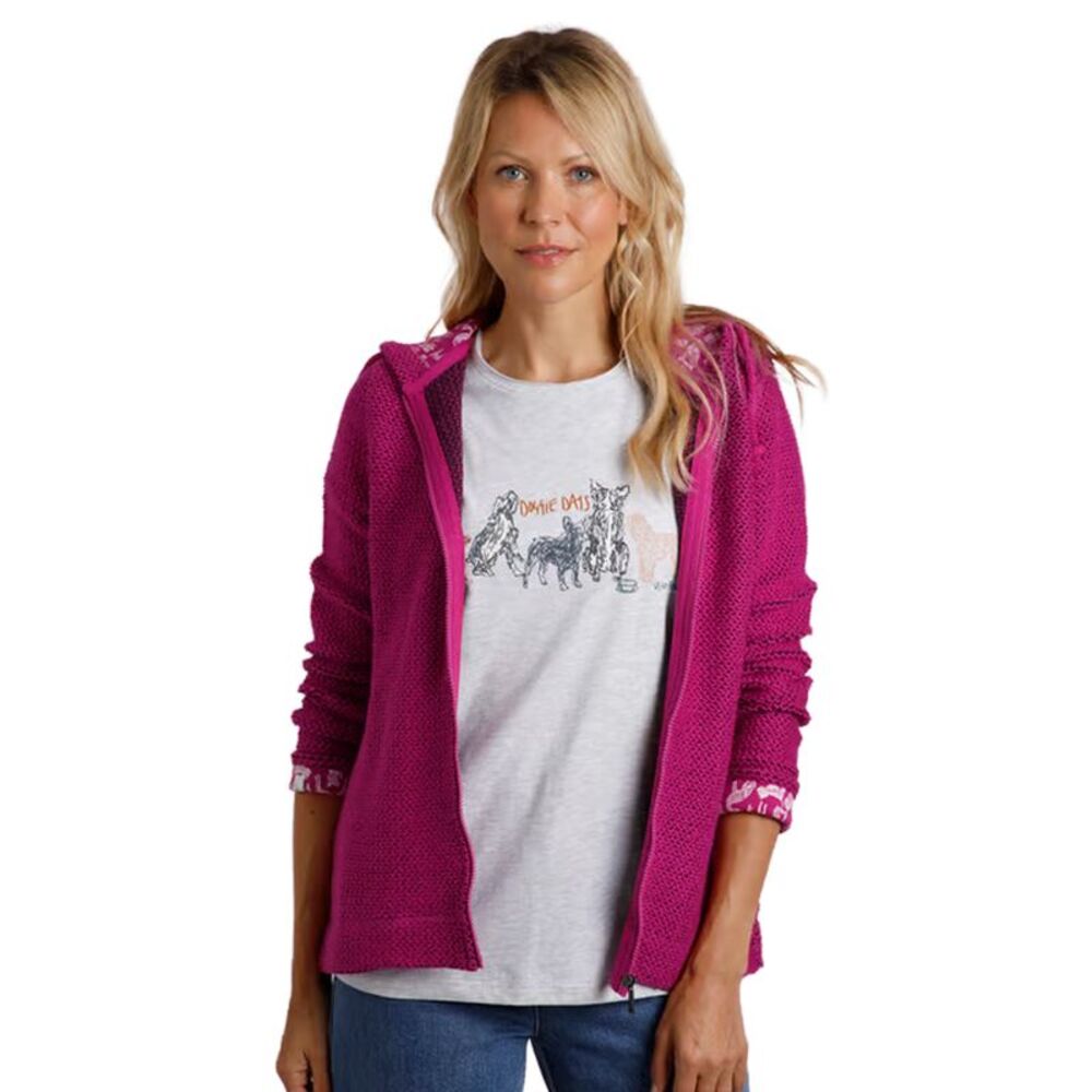 Weird Fish Womens/Ladies Chicoa Macaroni Full Zip Hoodie / Navy